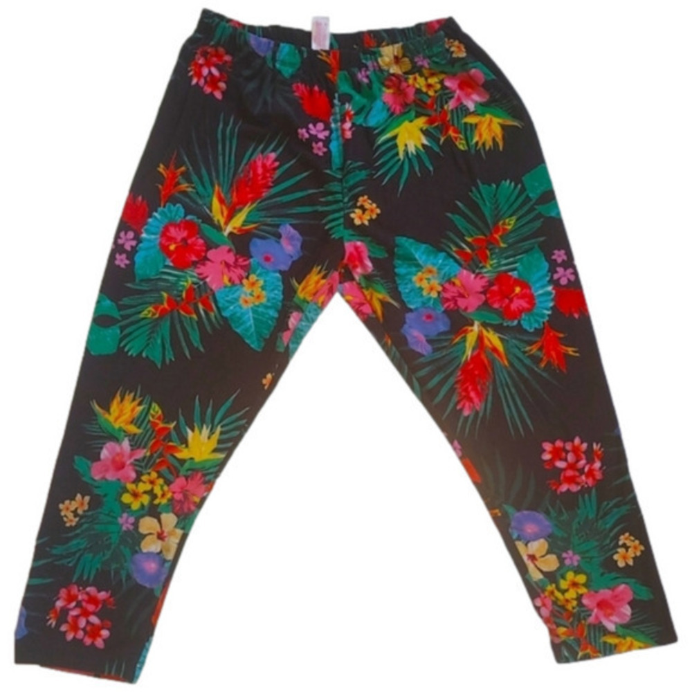HAWAIIAN Print Cropped  Leggings